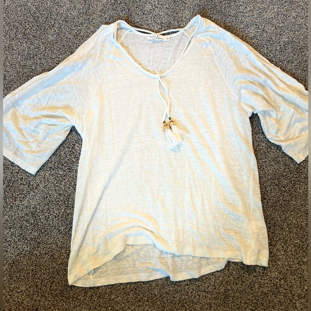 White oversized top swimsuit coverup